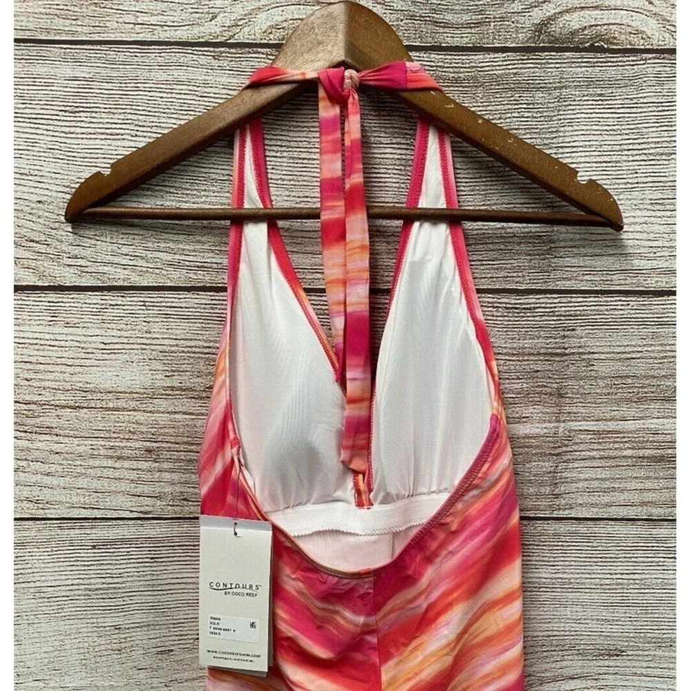 Swim Contours by Coco Reef Womens Size 8/32C Halter Shaping Swimsuit New - Picture 3 of 3